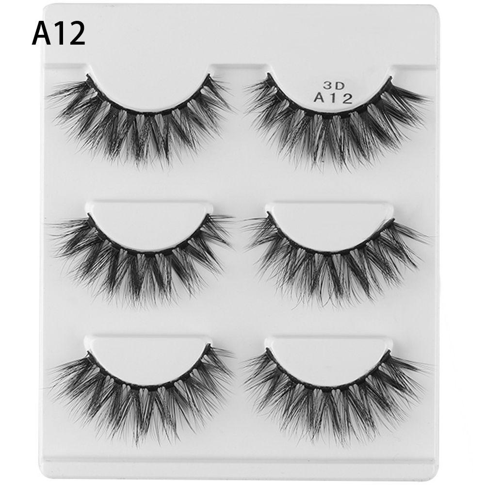 Set 3 Cặp Lông Mi Giả SKONHED 3D Handmade Dày Và Dài Mềm Mại