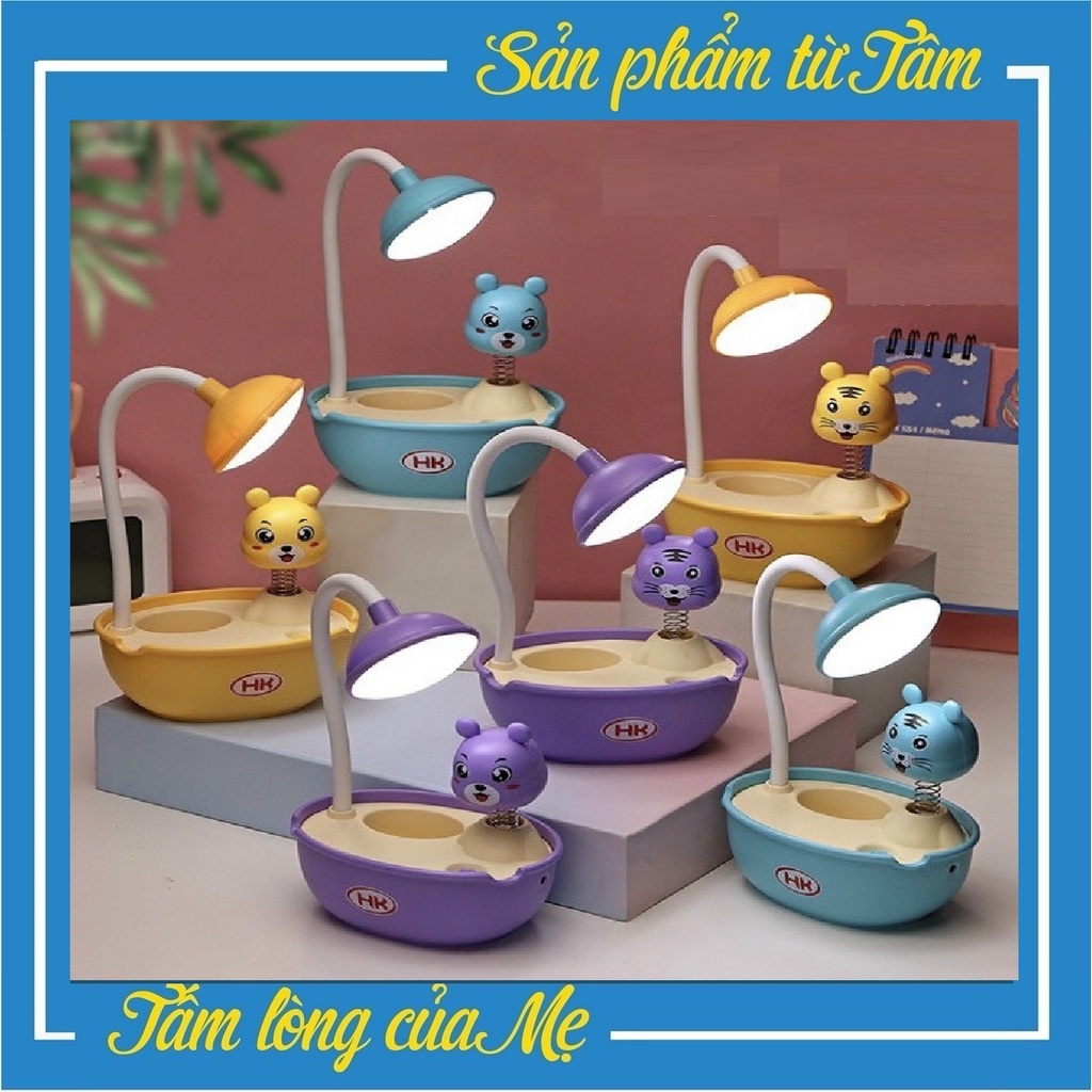 Đèn LED Để Bàn Có Giá Đỡ Điện Thoại Sạc Cổng USB Hình Thú Hoạt Hình (Bồn tắm)