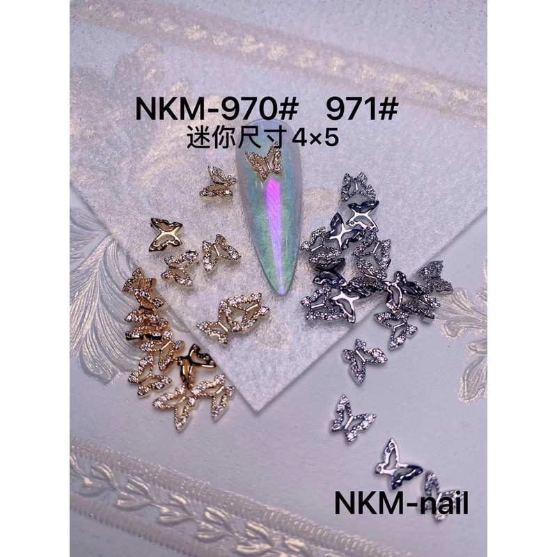 phụ kiện charm hình bướm gắn móng tay nail 1 viên