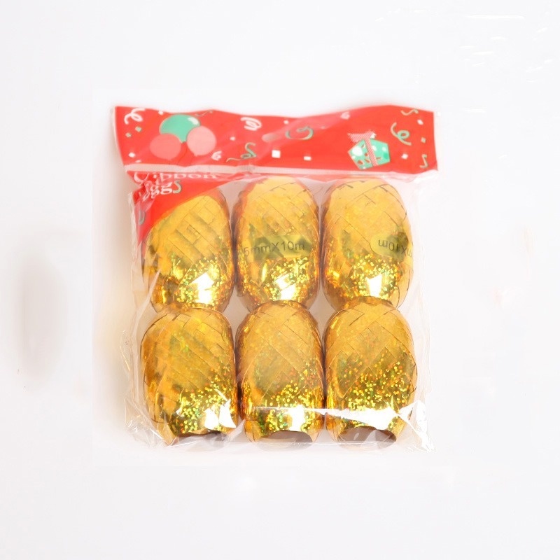 Cuộn Dây Ruy Băng Màu Vàng Hồng 5mm * 10m Trang Trí Bong Bóng