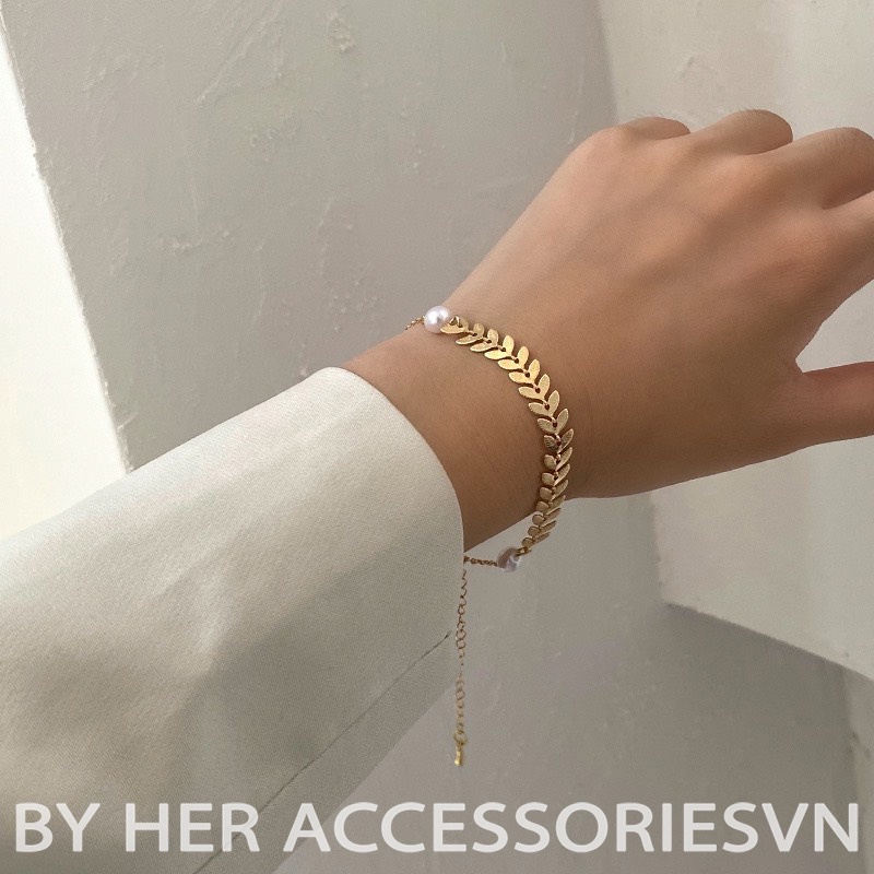 Lắc Tay Tình Bạn , Vòng Tay Dải Nguyệt Quế Nàng Thơ, Thanh Lịch, Her Accessories T11