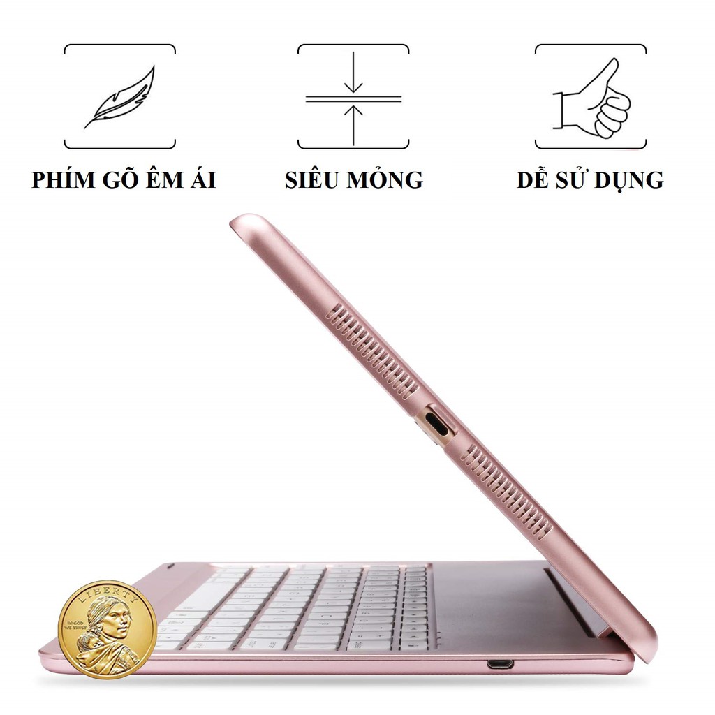 Bàn phím bluetooth cho iPad Pro 10.2 thế hệ mới siêu mỏng - Có 7 màu đèn nền bàn phím