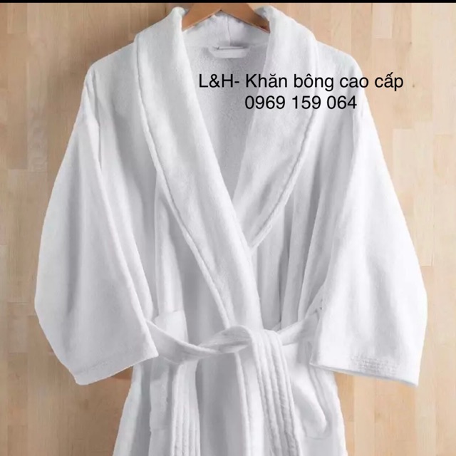 Áo choàng tắm cotton khách sạn, spa cao cấp