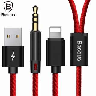 Cáp iPhone 3.5mm + USB Charging Audio for iOS 10 BASEUS cho iPhone 7/ 7Plus 8/8Plus / iPhone X