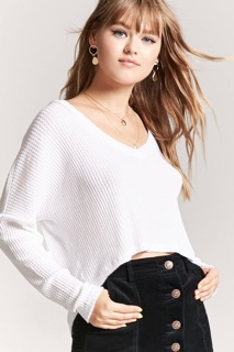 High-Low Waffle Knit Top hiệu Forever 21