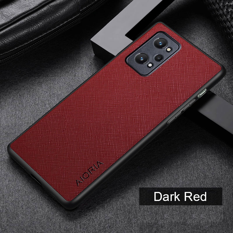 Ốp Bao Da Điện Thoại pu + tpu Họa Tiết Đan Chéo Thanh Lịch Bảo Vệ camera Cho realme gt neo 2 gt neo 2 Ốp