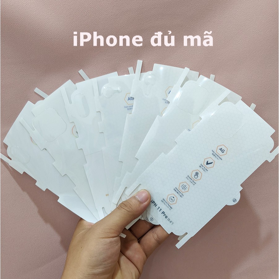 Dán chống xước mặt sau PPF iPhone(đủ mã)