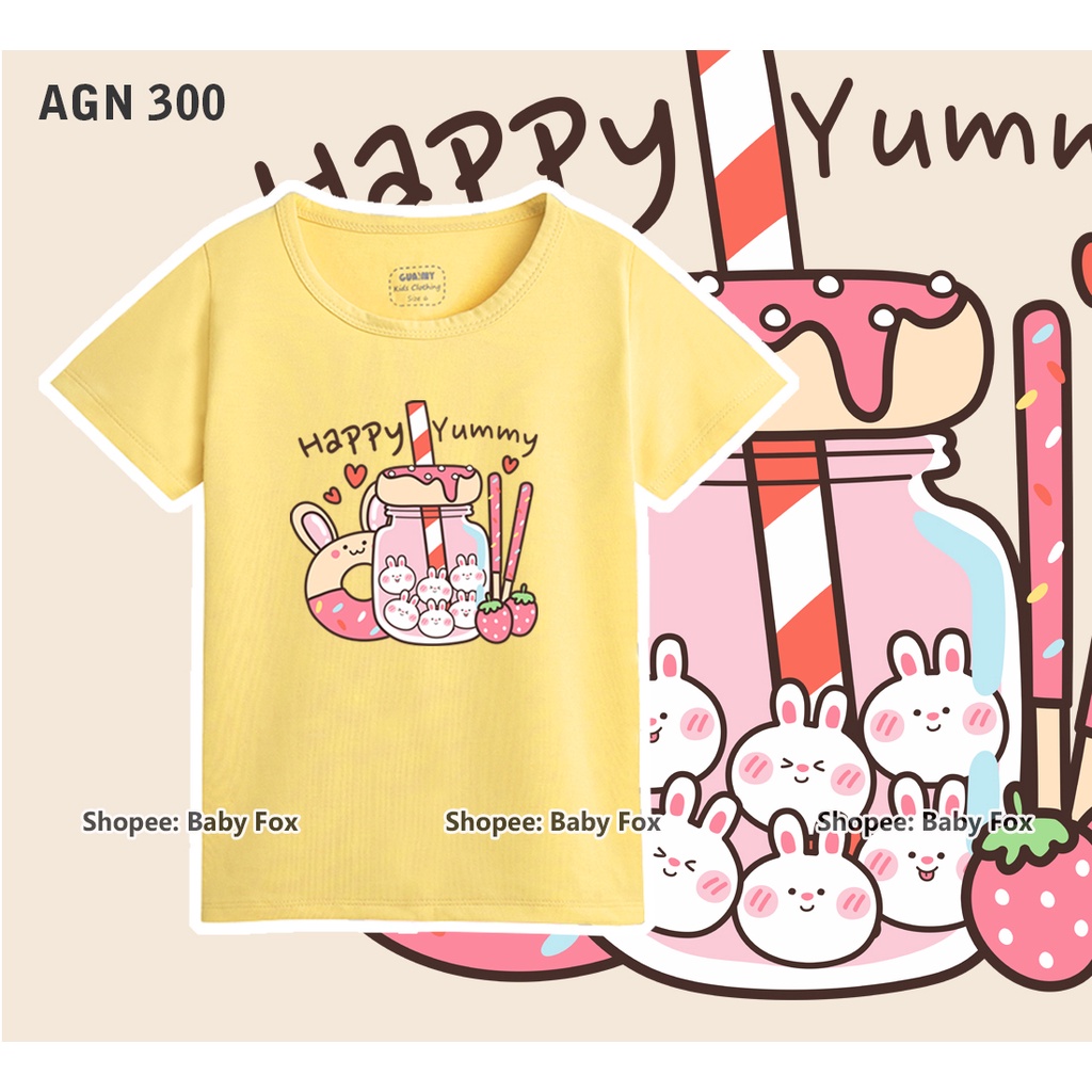 Áo bé gái 100% cotton loại tốt, thương hiệu BABY FOX, hình thiên nga, kẹo 10-55 kg f