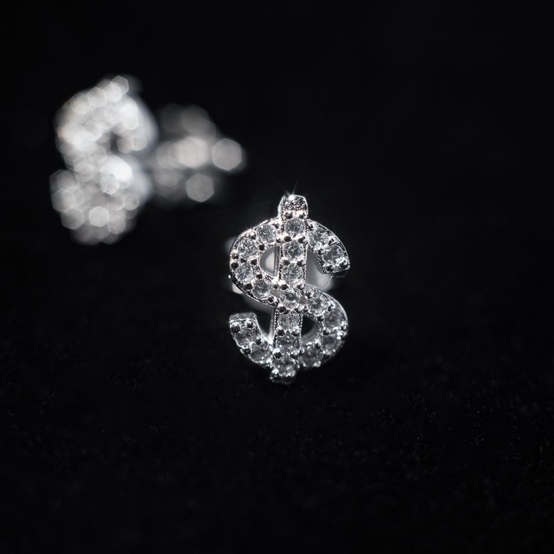 Bông Tai Mạ Bạc S925 Cao Cấp Phong Cách Hip Hop Âu Mỹ Thời Trang Cho Nam Nữ