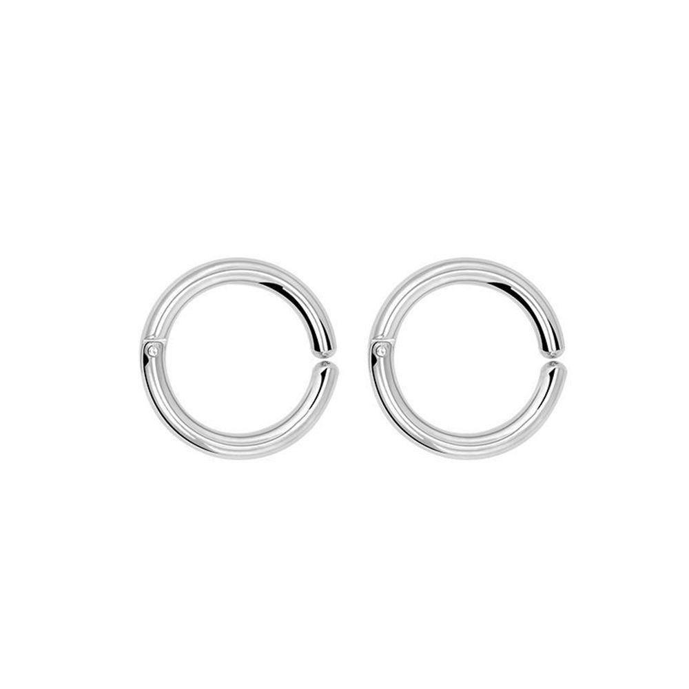 Khuyên Tai Dạng Vòng Màu Đen Cá Tính|Khuyên Tai Thép Titan Màu Sắc Xinh Xắn