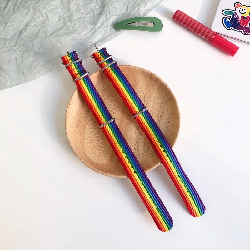 Vòng đeo tay cầu vồng / hoa cúc nhỏ dây cotton lanh bện có thể điều chỉnh dành cho nữ