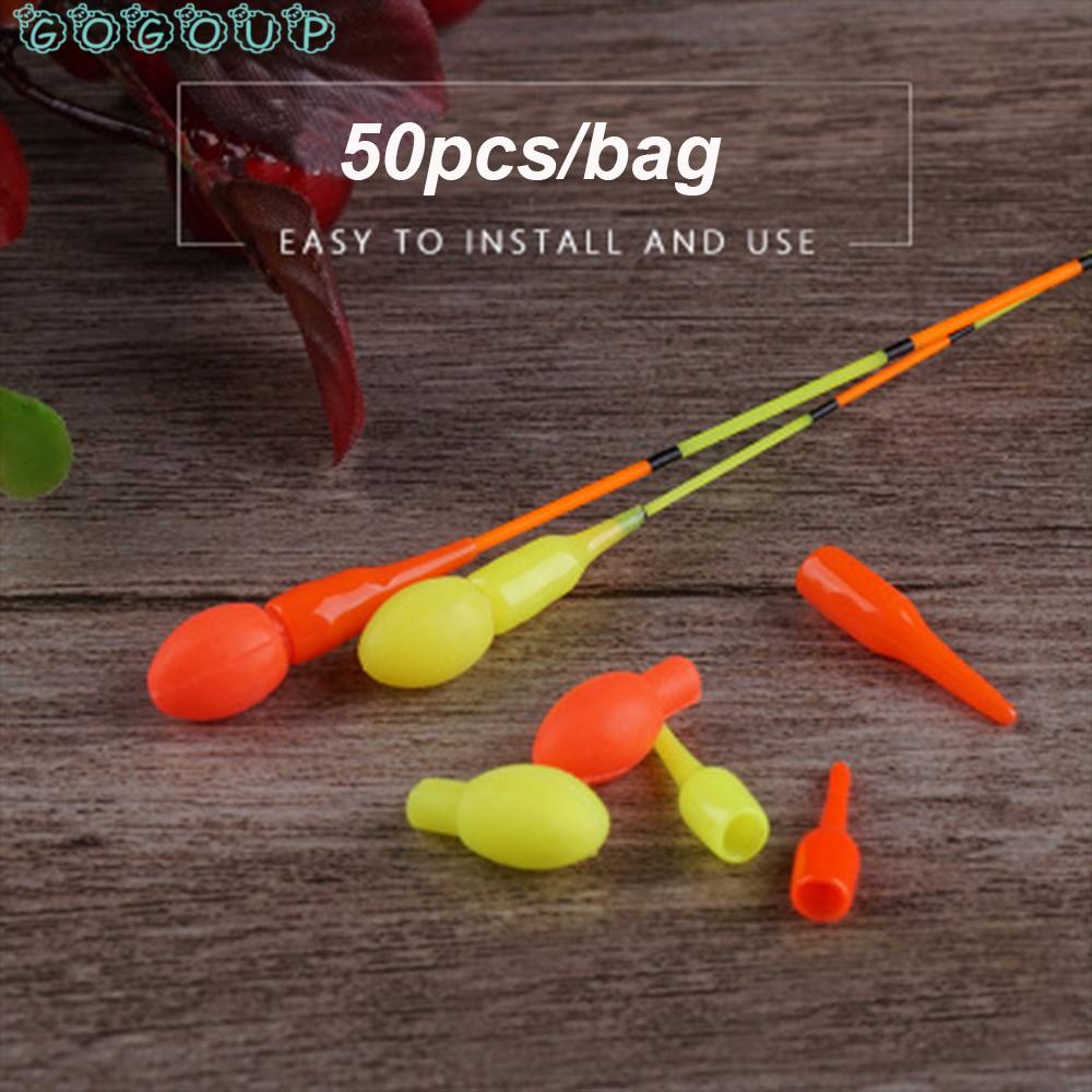 Bộ 50 Phụ Kiện Chặn Phao Câu Cá Bằng Nhựa Cao Su Dạ Quang