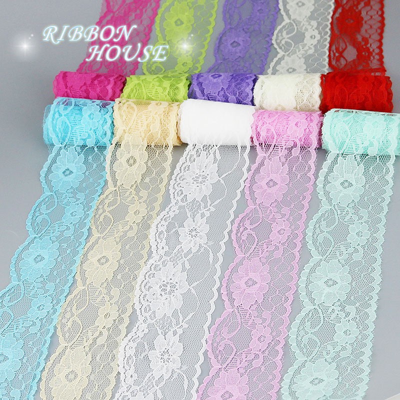 Cuộn dây ren 6mm dài 10yard trang trí đa dụng chất lượng cao