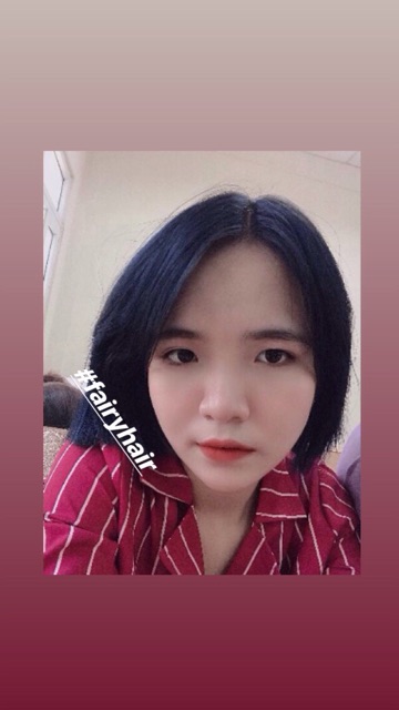 Thuốc nhuộm tóc màu XANH DƯƠNG ĐEN KHÓI (kèm trợ dưỡng và găng tay) | BigBuy360 - bigbuy360.vn