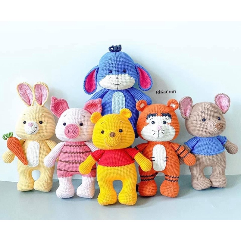 Gấu Pooh và những người bạn, gấu Pooh bằng len handmade