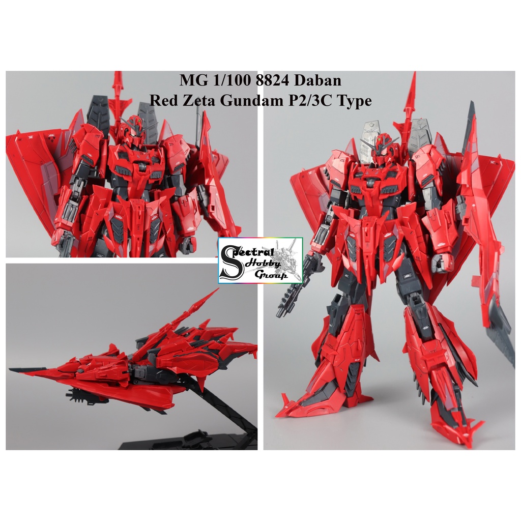 Mô hình lắp ráp MG 1/100 Red Zeta Gundam P2/3C Type 8824 daban