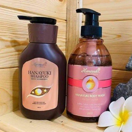 COMBO DẦU GỘI HANAYUKI SHAMPOO 300ML &  SỮA TẮM HANAYUKI BODY WASH 500ML