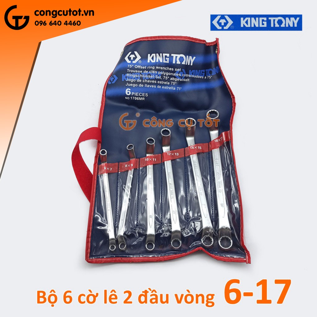 Bộ cờ lê 2 đầu vòng 6-17mm Kingtony