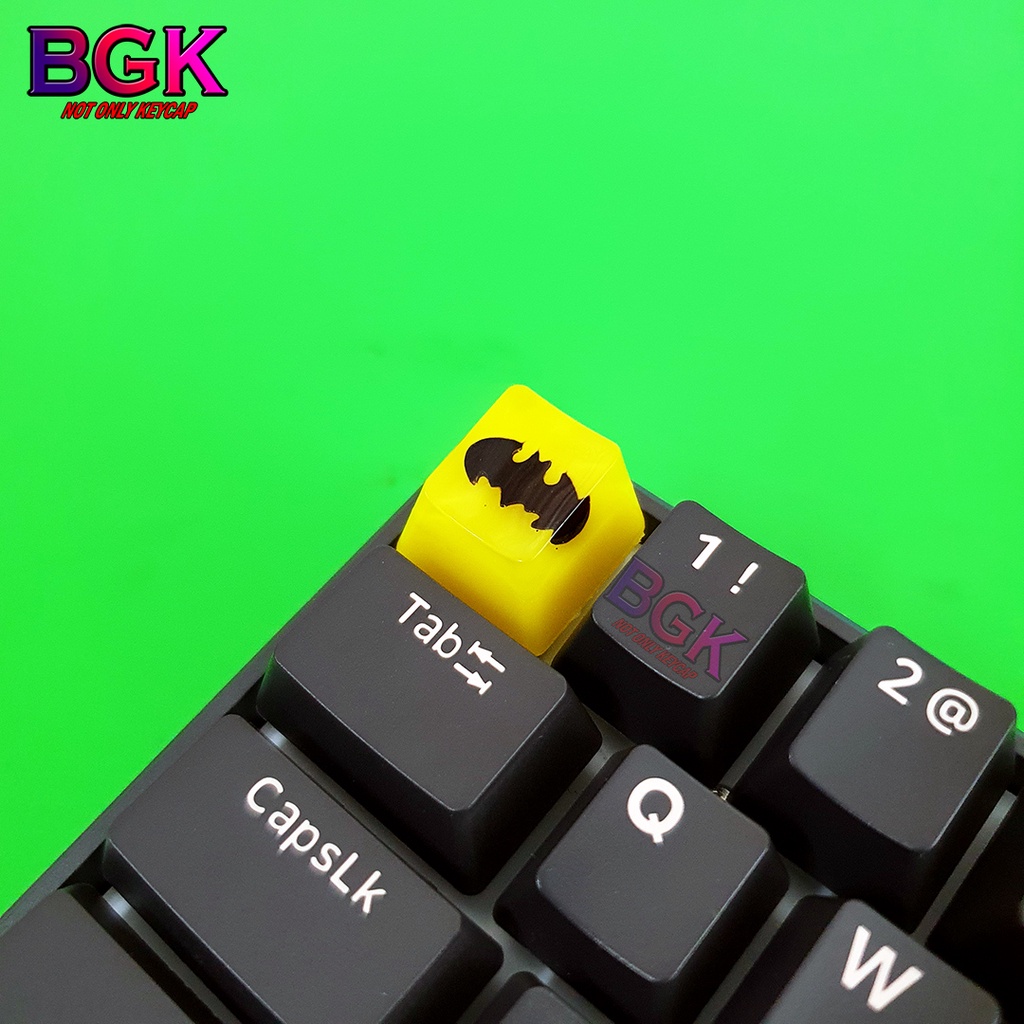 Keycap Lẻ hình LOGO Batman DC OEM profile ( keycap resin độc lạ )( Keycap Artisan )