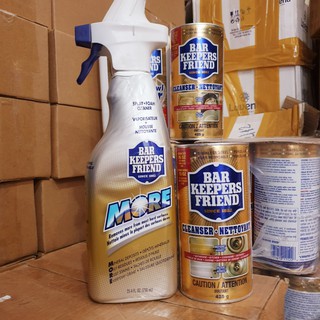 BKF Vua làm sạch Bar keepers friend nhập Mỹ dạng bột hộp 425g và dạng chai xịt 750 ml