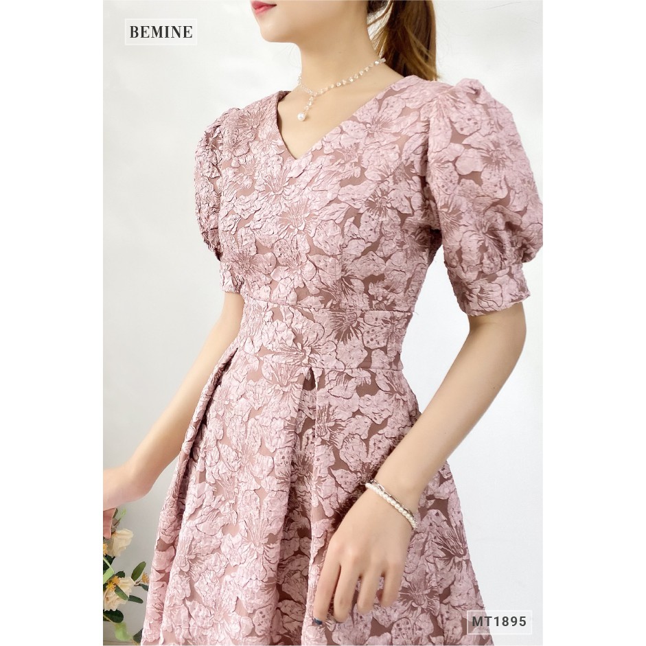 Đầm xòe tapta cổ tim BEMINE MT1895HONG | BigBuy360 - bigbuy360.vn