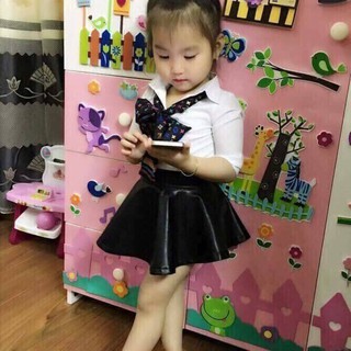 Chân Váy Da Bé Gái Siêu Chất