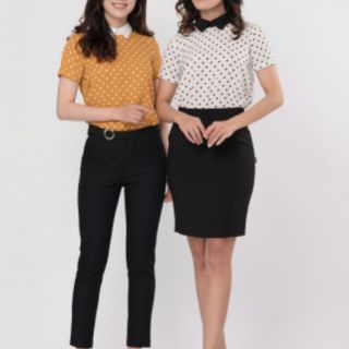 Áo chấm bi croptop