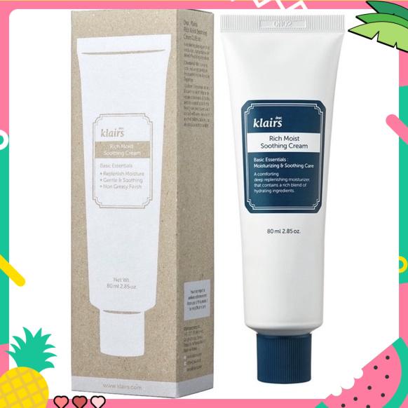 Kem Dưỡng Klairs Rich Moist Soothing Cream 80ml