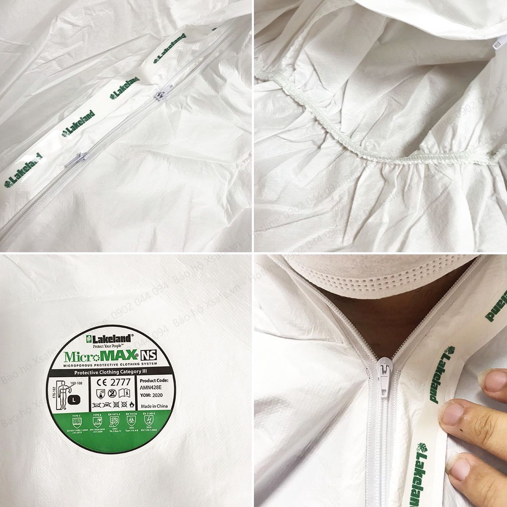 Quần áo bảo hộ phòng dịch cấp độ 4 Lakeland Micromax EMN428 tiêu chuẩn phòng dịch của Bộ y tế - Chính hãng