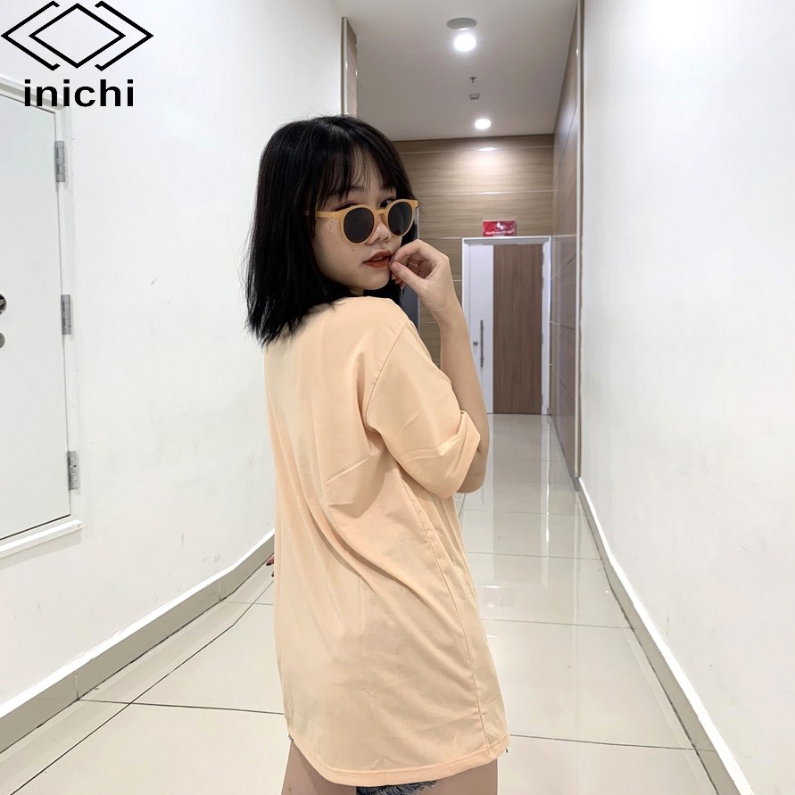 Áo thun tay lỡ INICHI A635 form rộng oversize nam nữ áo phông unisex