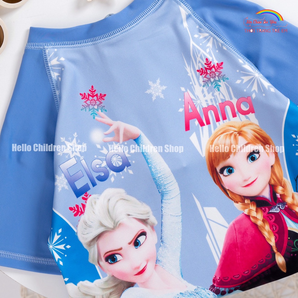BỘ ĐỒ BƠI BÉ GÁI CHO MÙA  MƯA LẠNH - 2 CÔNG CHÚA ELSA VÀ ANNA