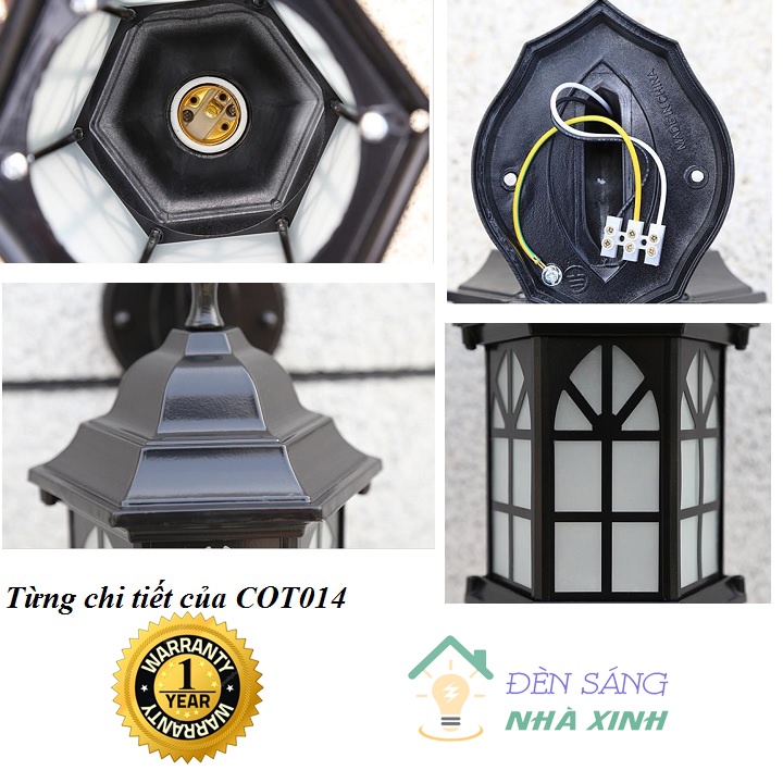 Đèn gắn tường tân cổ điển COT014 trang trí phòng khách, hành lang, cầu thang, có thể sử dụng ngoài trời