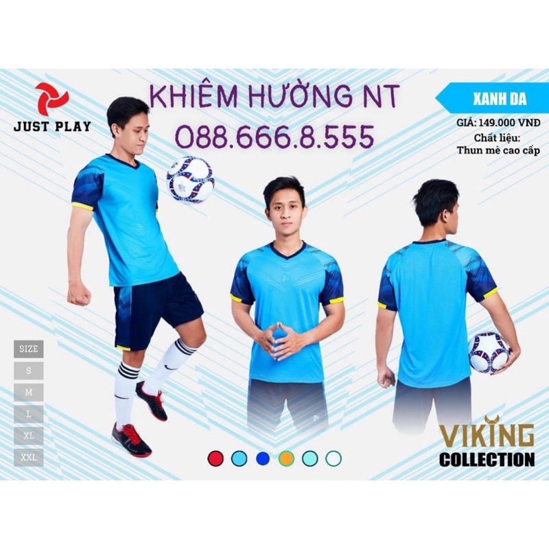 Quần Áo Đá Bóng Không Logo Viking Collection ”Đỏ“ Đủ Màu_Mẫu Áo Đấu Hot, Giá Tốt 2021-2022