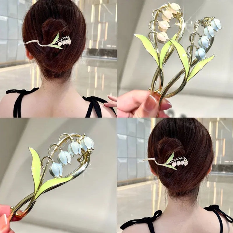 Kẹp Tóc Màu Trắng Xanh Thời Trang Mùa Hè 2022