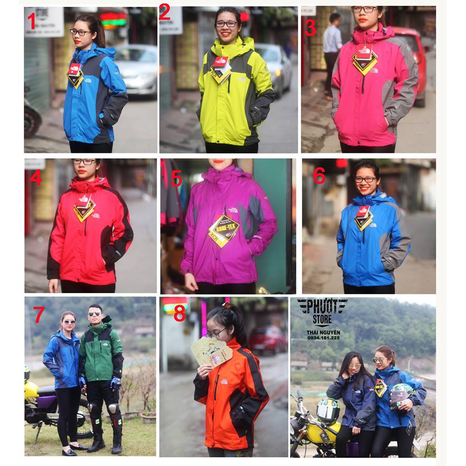 Combo 5 áo TNF 2 lớp chống nước