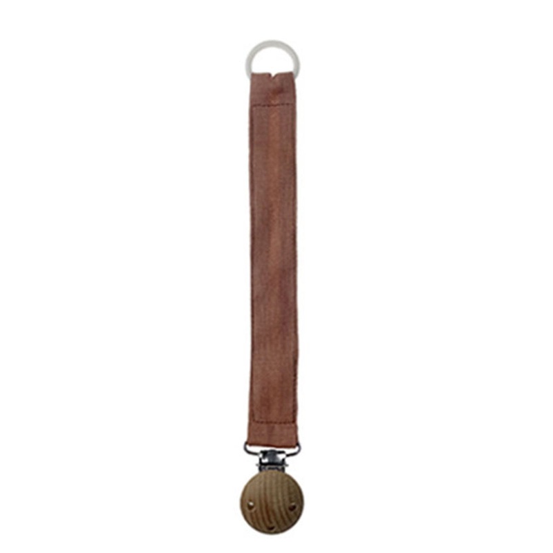 Giá Đỡ Núm Ti Giả Bằng Cotton Không BPA Phối Dây Xích Kẹp Cho Trẻ Sơ Sinh