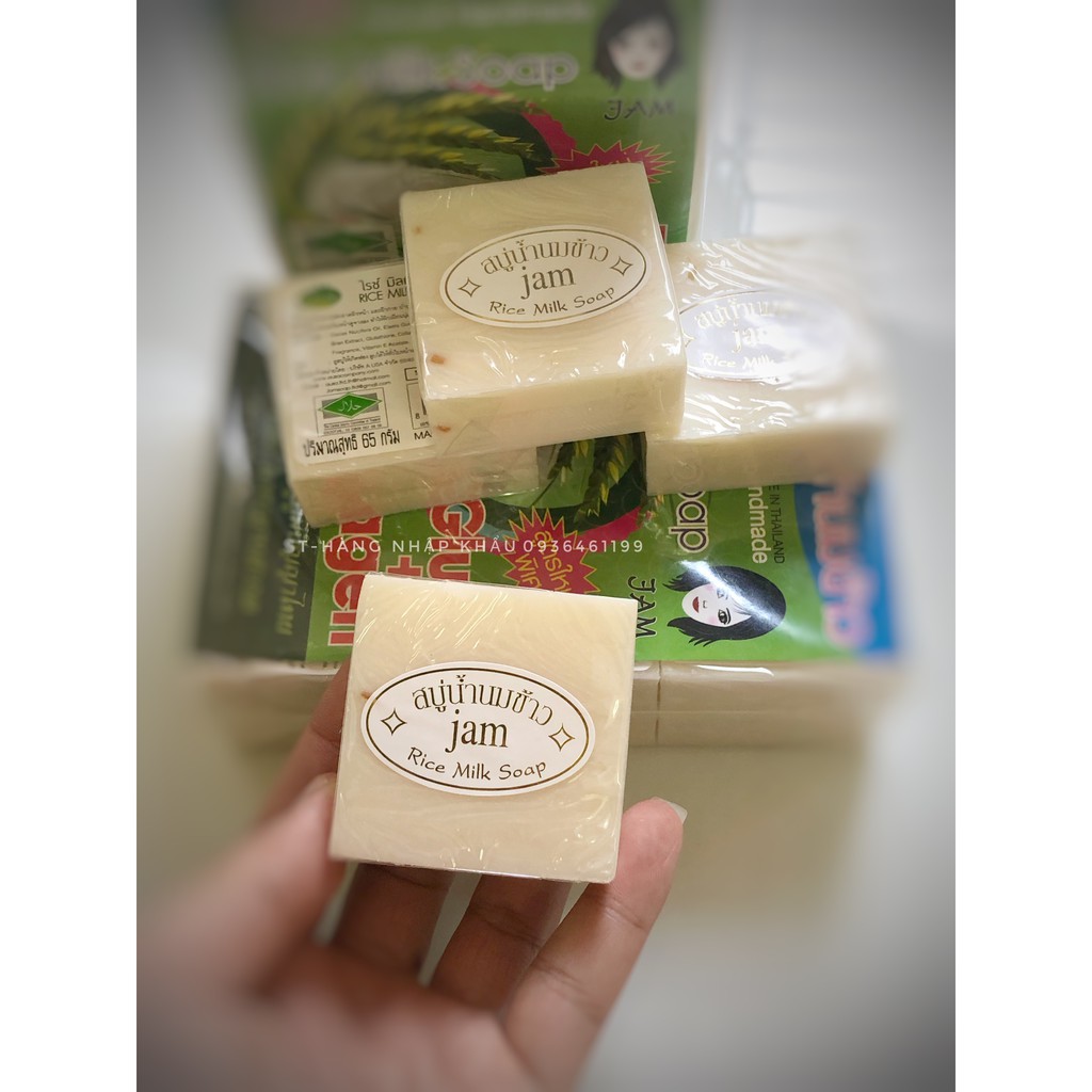 [ XÀ PHÒNG ] Xà phòng tắm trắng da cám gạo Thailand JAM RICE MILK SOAP