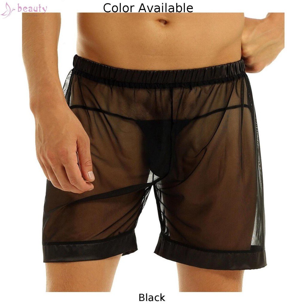 Quần lót boxer lưới xuyên thấu cho nam