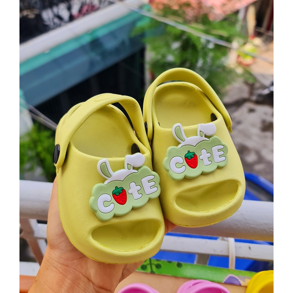 Dép bánh mì cho bé gái hình thỏ cute dễ thương kèm quai sau siêu nhẹ