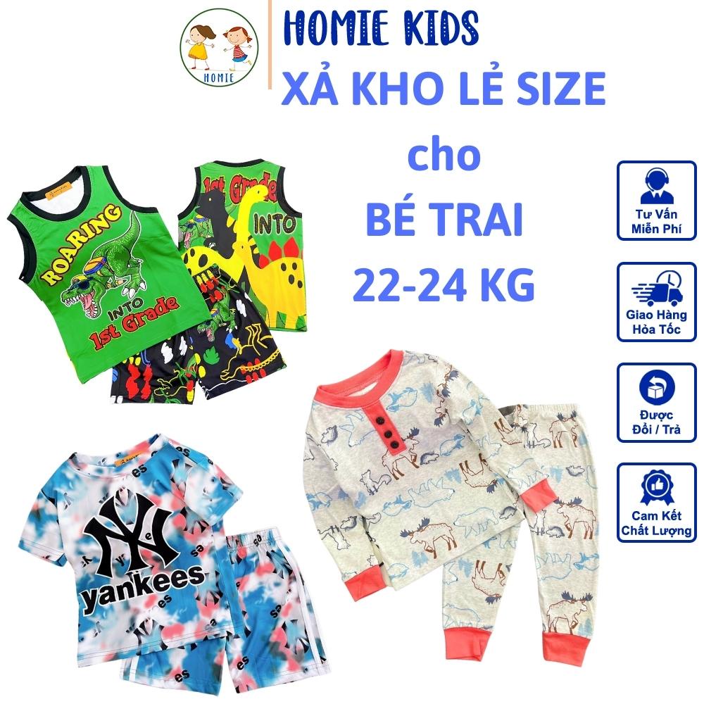 [XẢ KHO] Bộ Đồ Bé Trai 22-24 Kg Set Quần Áo Thời Trang Trẻ Em Cho Bé In Hoạt Hình Hot Trend Homie Kids TRSZ09