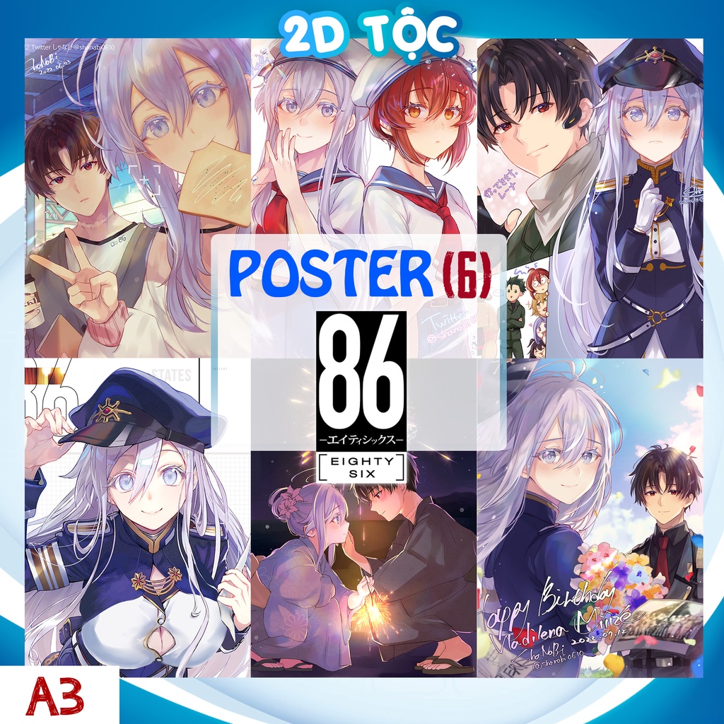 Ảnh POSTER A3 ANIME MANGA LIGHT NOVEL 86 EIGHTY SIX (6) CHẤT LIỆU GIẤY CAO CẤP - 2D Tộc Shop