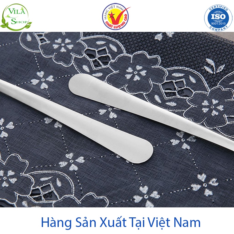 [4 Phân Loại] Thìa Inox, Muỗng Inox Miệng Tròn Cán Dài Trơn 17 cm Chính Hãng Việt Nhật Sản Xuất Trong Nước