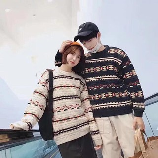 Áo len thổ cẩm oversize mặc đôi nam nữ