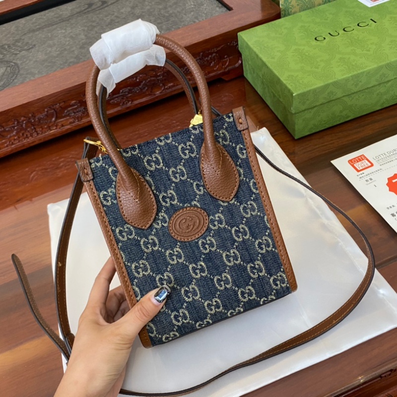 Túi Xách Gucci Mini Vải Canvas Họa Tiết Hoa Xinh Xắn Dễ Phối Đồ