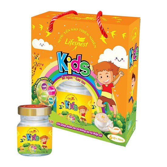 Yến sào cho bé Lifesnest kids 6 hũ 70ml ăn ngon mau lớn