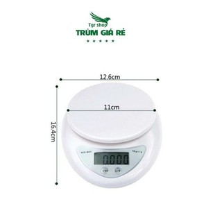 Cân tiểu ly điện tử nhà bếp mini cân định lượng thực phẩm từ 1 gam - 5kg, 10kg (Tặng kèm pin), làm bánh, cân gia vị 4.8