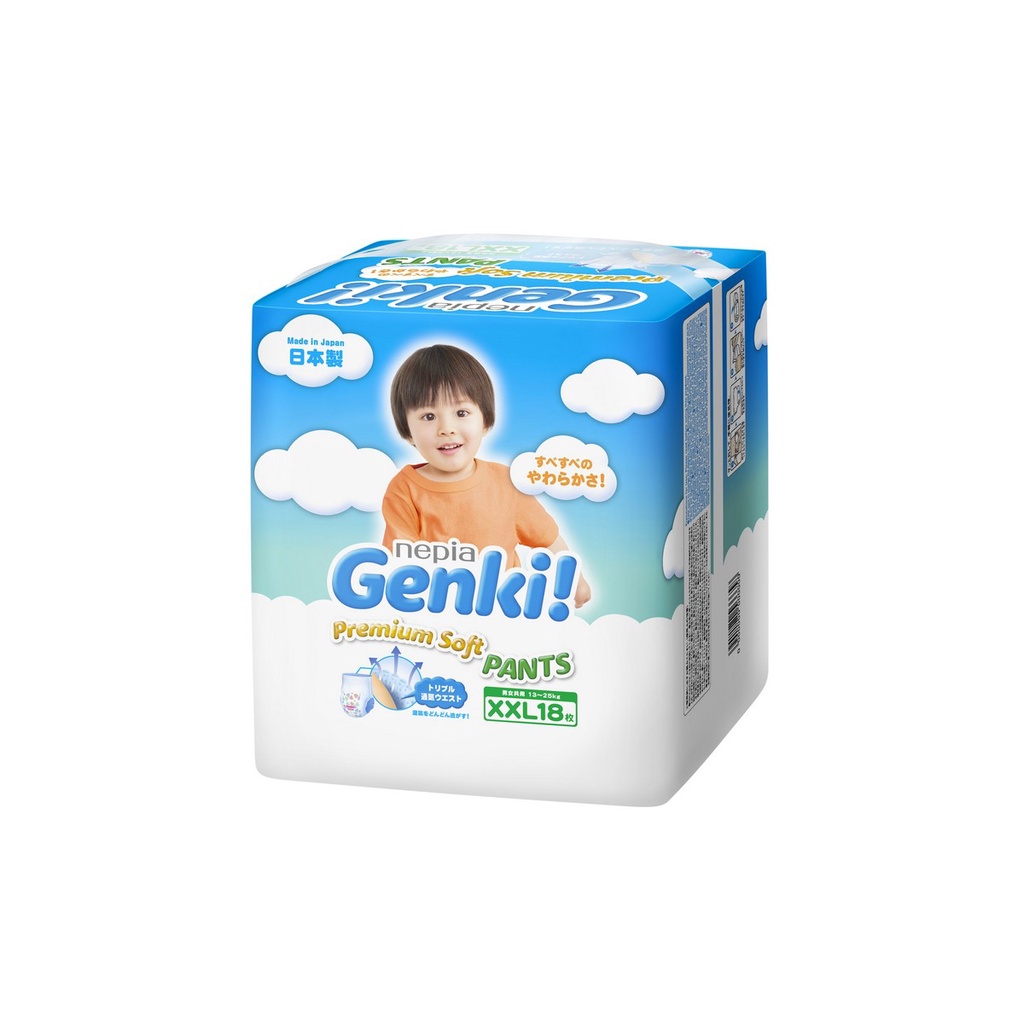 Bỉm Quần Genki Premium Soft Size XXl 18 Miếng Giúp Bé Yêu Thoải Mái Hoạt Động Cả Ngày Mà Không Lo Khó Chịu