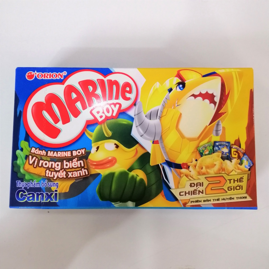 Bánh Cá Marine Boy Orion Vị Rong Biển Tuyết Xanh (Hộp 35g)