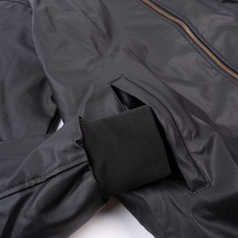Áo khoác bomber da nam cao cấp, chuẩn form nam tính mạnh mẽ, đường may tỉ mỉ chắc chắn