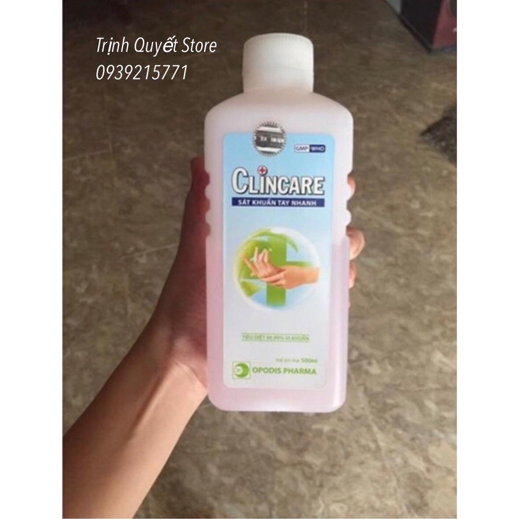 Nước Dung Dịch Rửa Tay Khô Sát Khuẩn Nhanh CLINCARE 500ml